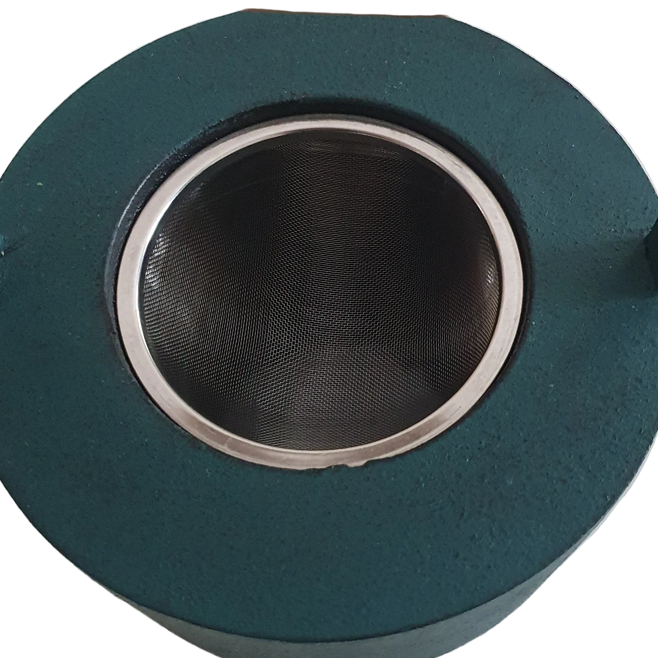 Mukita Teekanne Gusseisen Petrol mit Holzgriff inkl. Teesieb 0.87l +Untersetzer