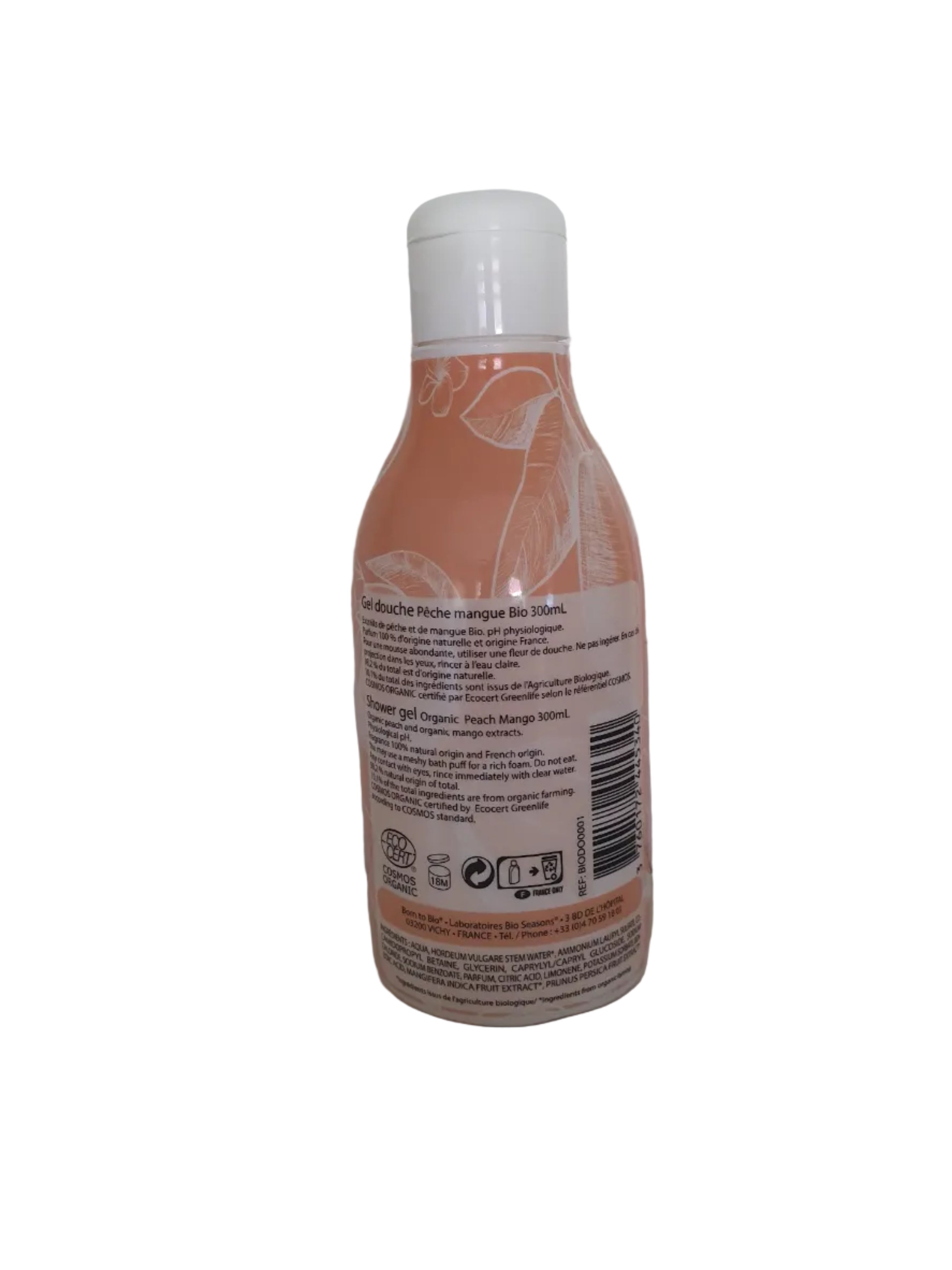 Bio-Duschgel Pfirsich & Mango – COSMOS Organic, 300 ml