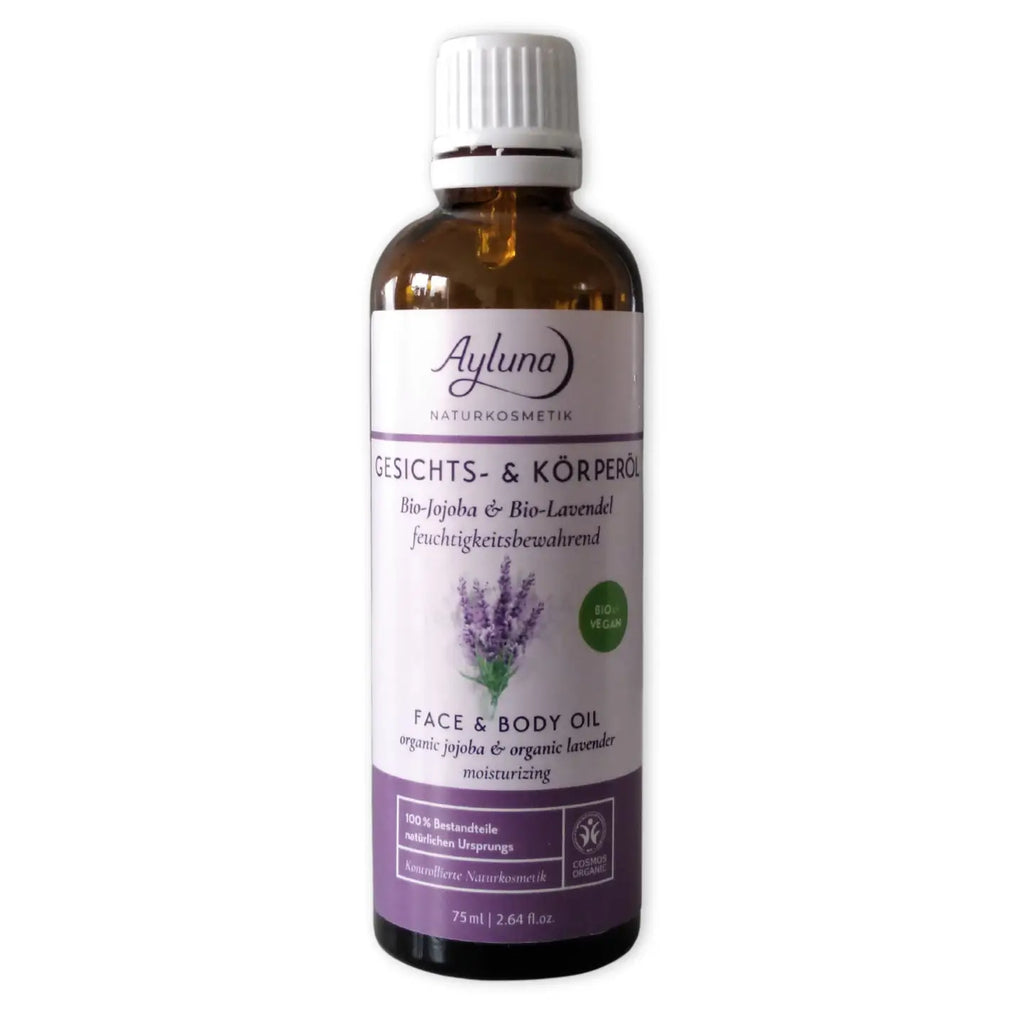 Gesichts- & Körperöl Bio-Jojoba & Bio-Lavendel (75 ml Flasche)