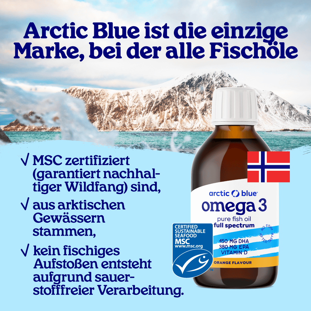 DHA- und EPA-Fischöl mit Vitamin D3 (Orangengeschmack) – MSC