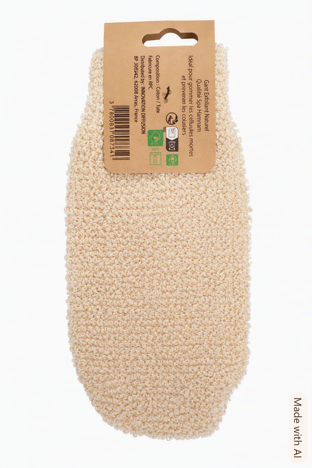 Massagehandschuh aus Jute & Baumwolle – Natürliches Peeling & Spa