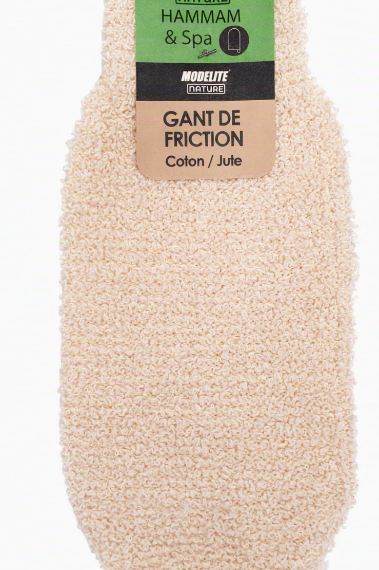 Massagehandschuh aus Jute & Baumwolle – Natürliches Peeling & Spa