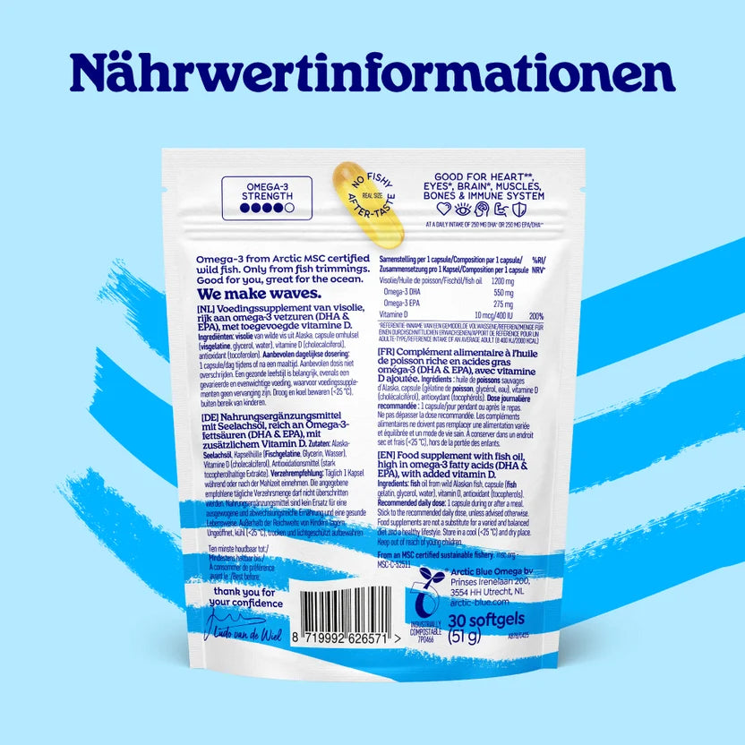 Omega 3 Fischölkapseln mit Vitamin D