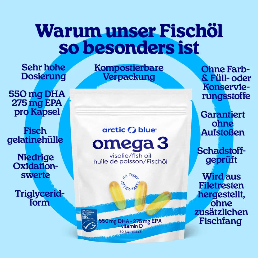 Omega 3 Fischölkapseln mit Vitamin D